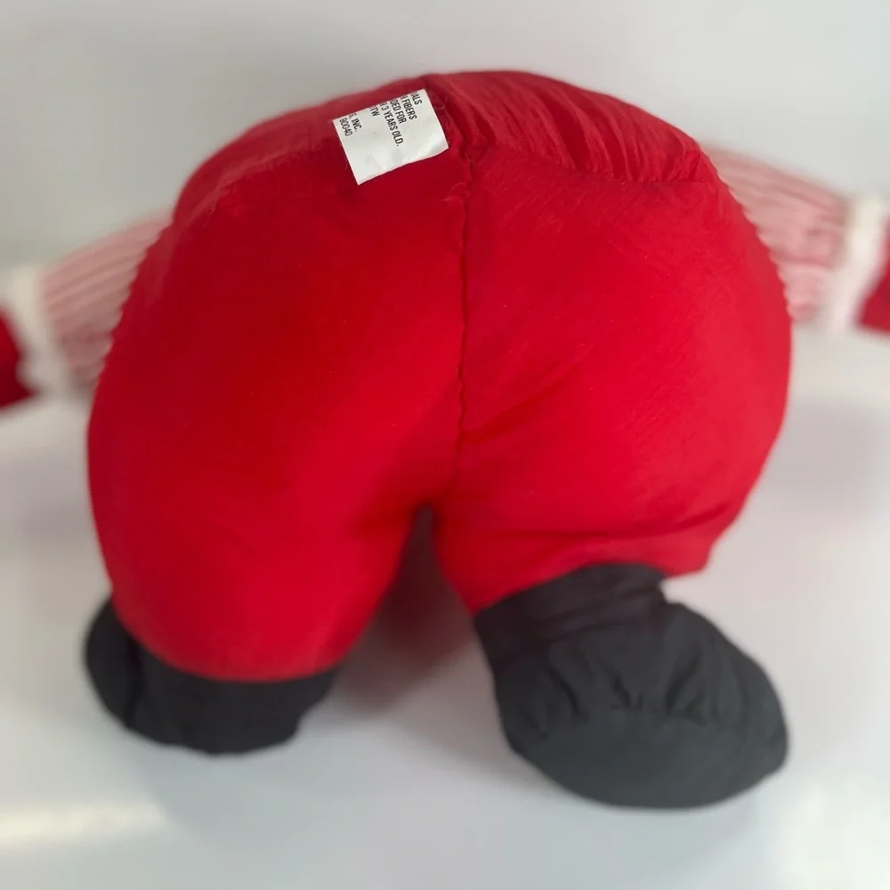 Vintage Soft N‎ Silky Nylon Santa Claus Plush Puffy Parachute Stuffed Toy